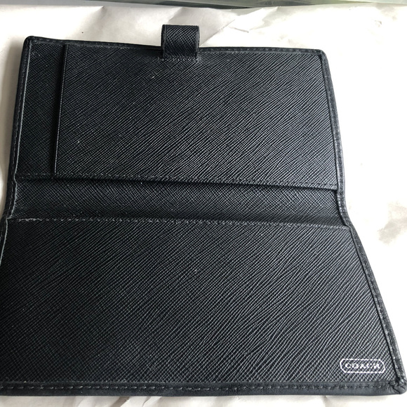 COACH Wallet + Checkbook Set -Jacquard/Blk Leather - Picture 7 of 8